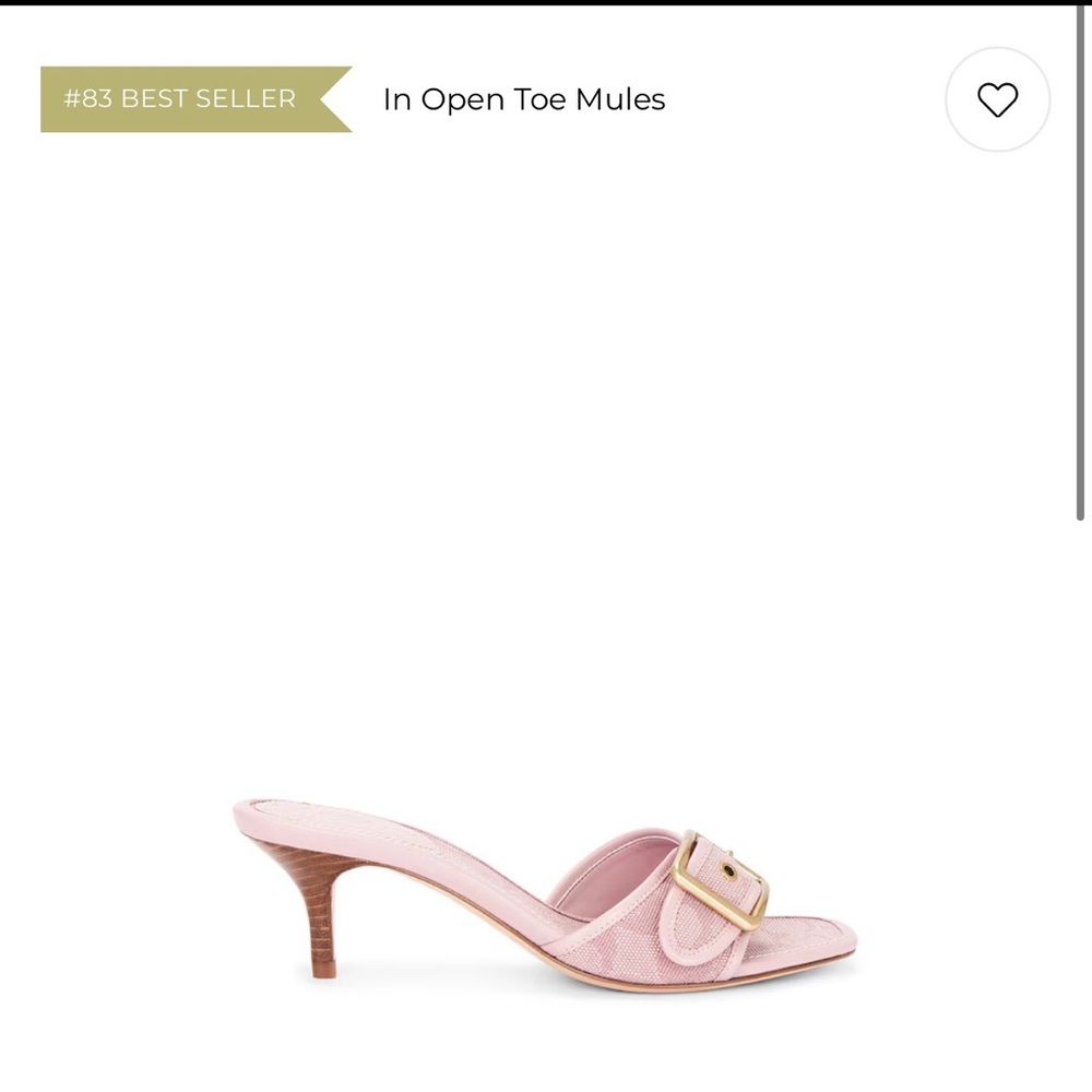 SOLD Coach Pink Open Toe Mules with Buckle
